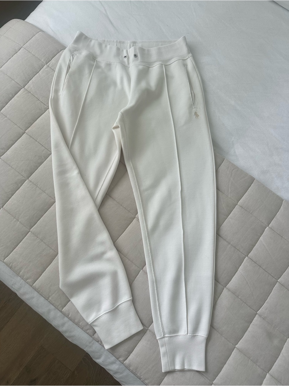 Polo by Ralph Lauren Cream Slim Jogger Pants